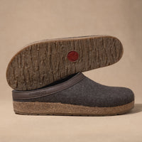 GRIZZLY W/LEATH - BROWN - WOOL