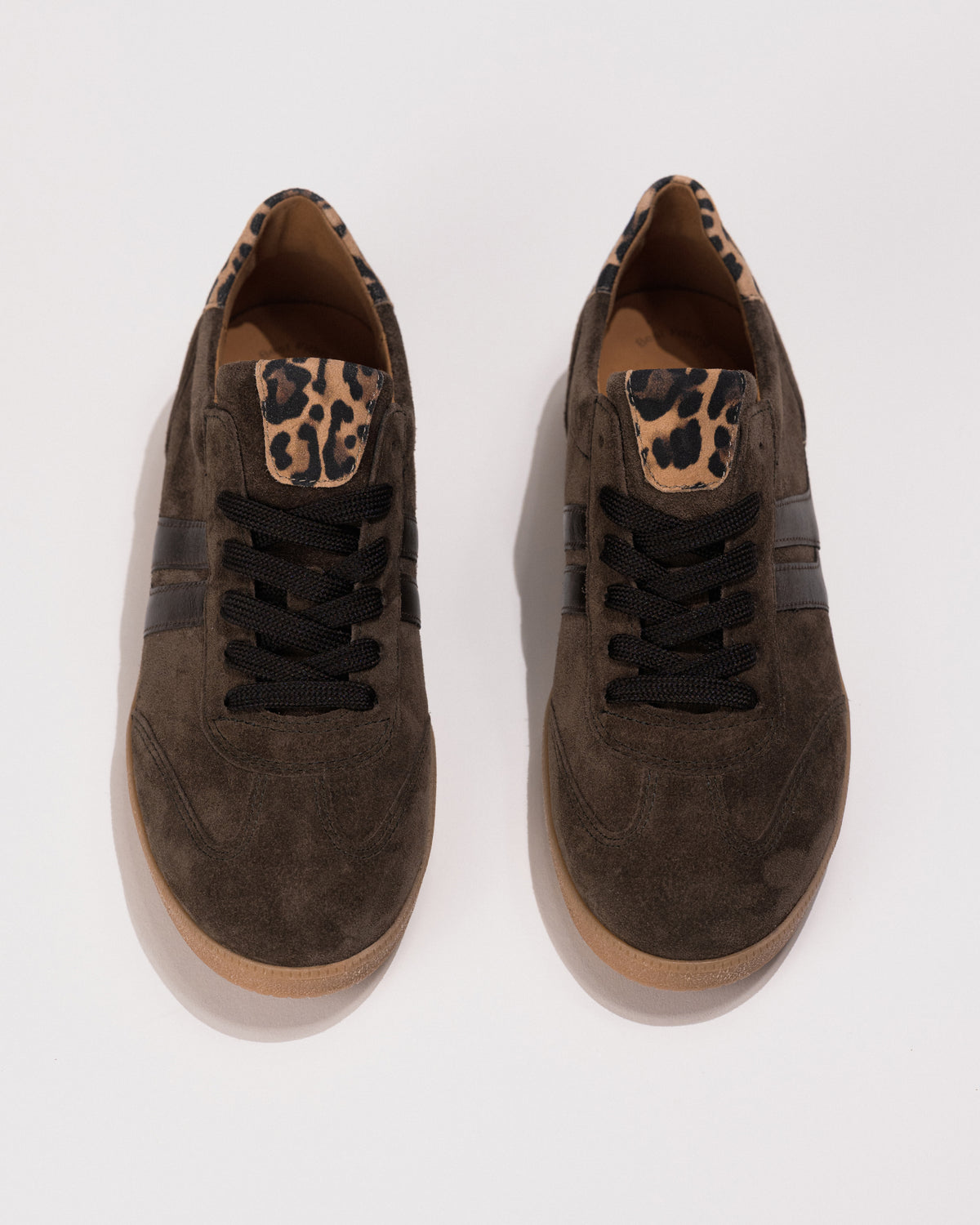 Overhead view of the Gabor City Sneaker 73.300.18 in Brown Leather – Women’s Comfort Sneaker
