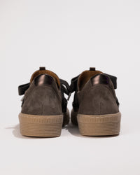 Heel view of the Gabor Big Lace Sport Sneaker 73.333.18 in Mohair Suede – Women’s Comfort Sneaker