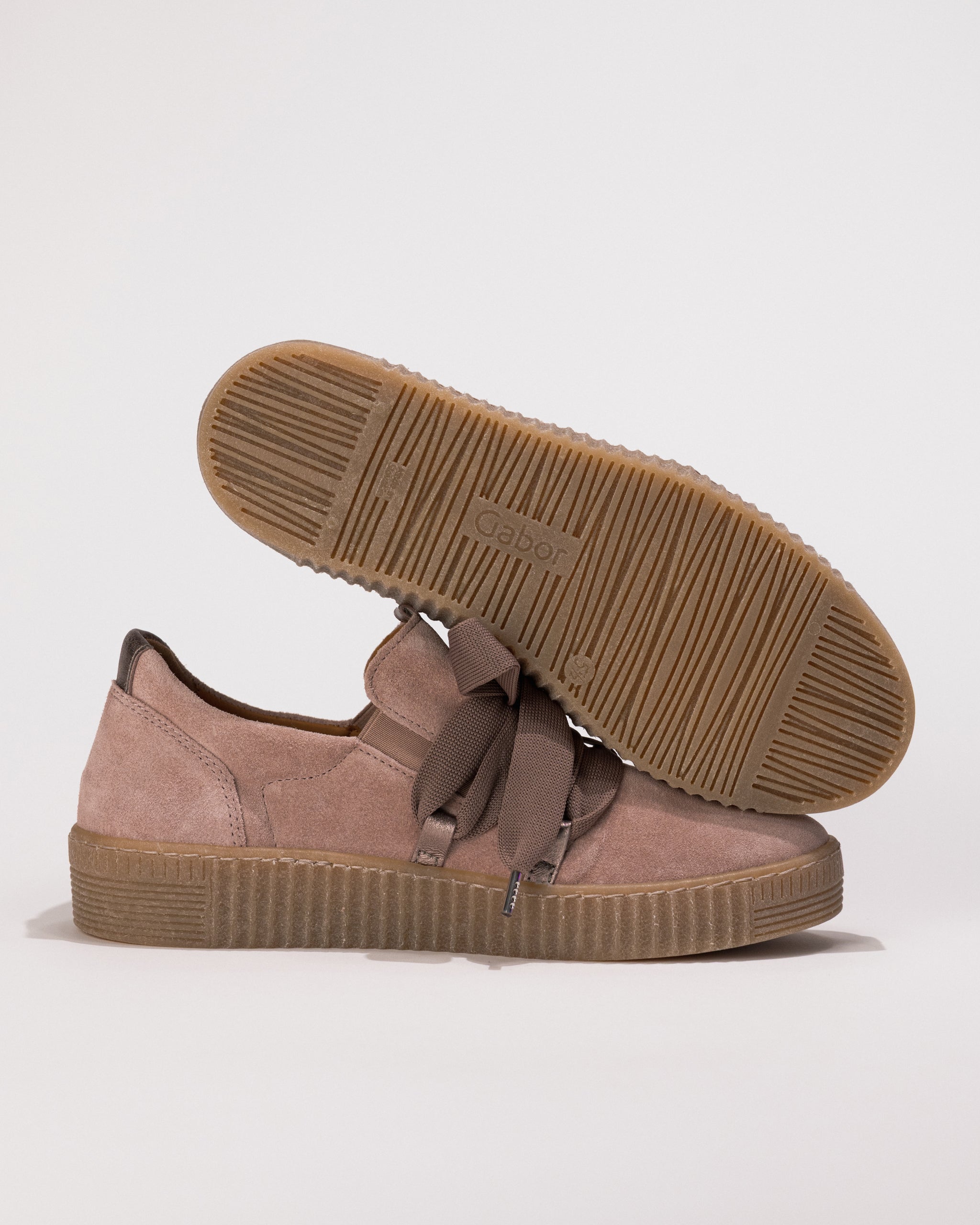 Gabor Big Lace Sneaker 73.333.10 in Rosewood Suede – Women's
