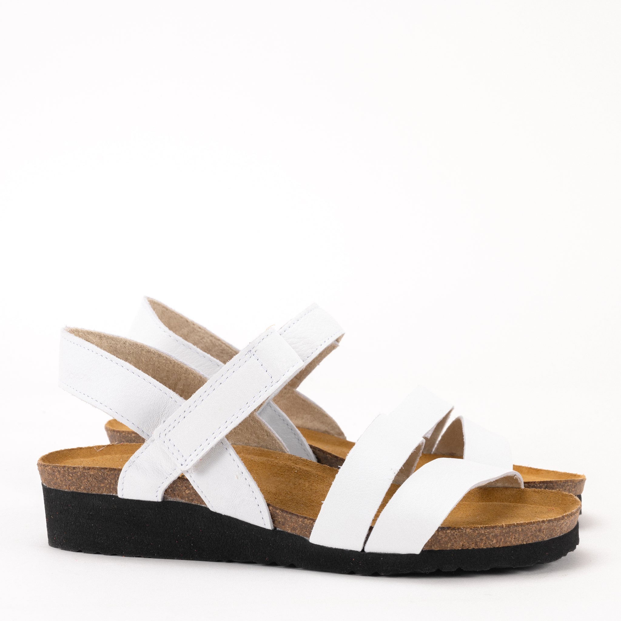 Women's Naot Kayla Sandal in White Leather – Plaza Shoe Store