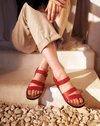 Women's Naot Kayla Sandal in Red Leather