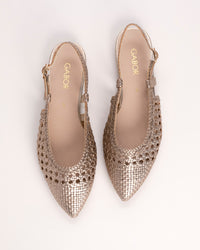 CAMILLE SLINGBACK - GOLD - LEATHER