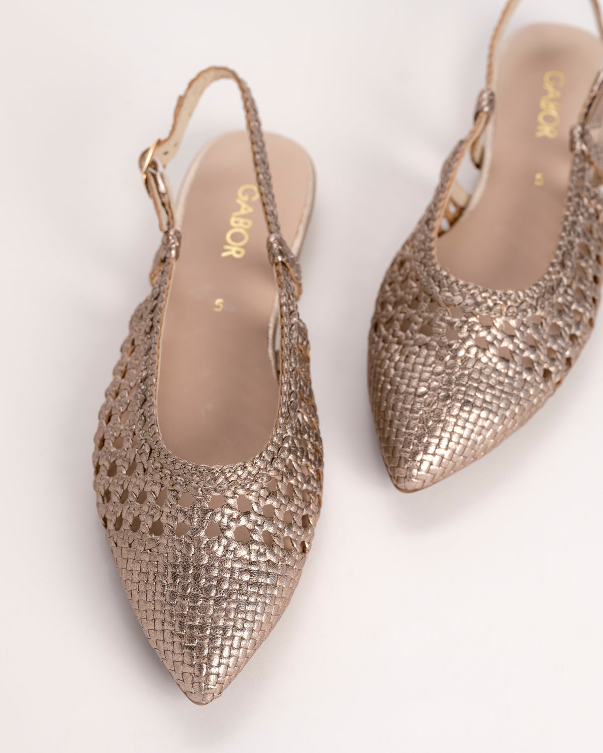 CAMILLE SLINGBACK - GOLD - LEATHER