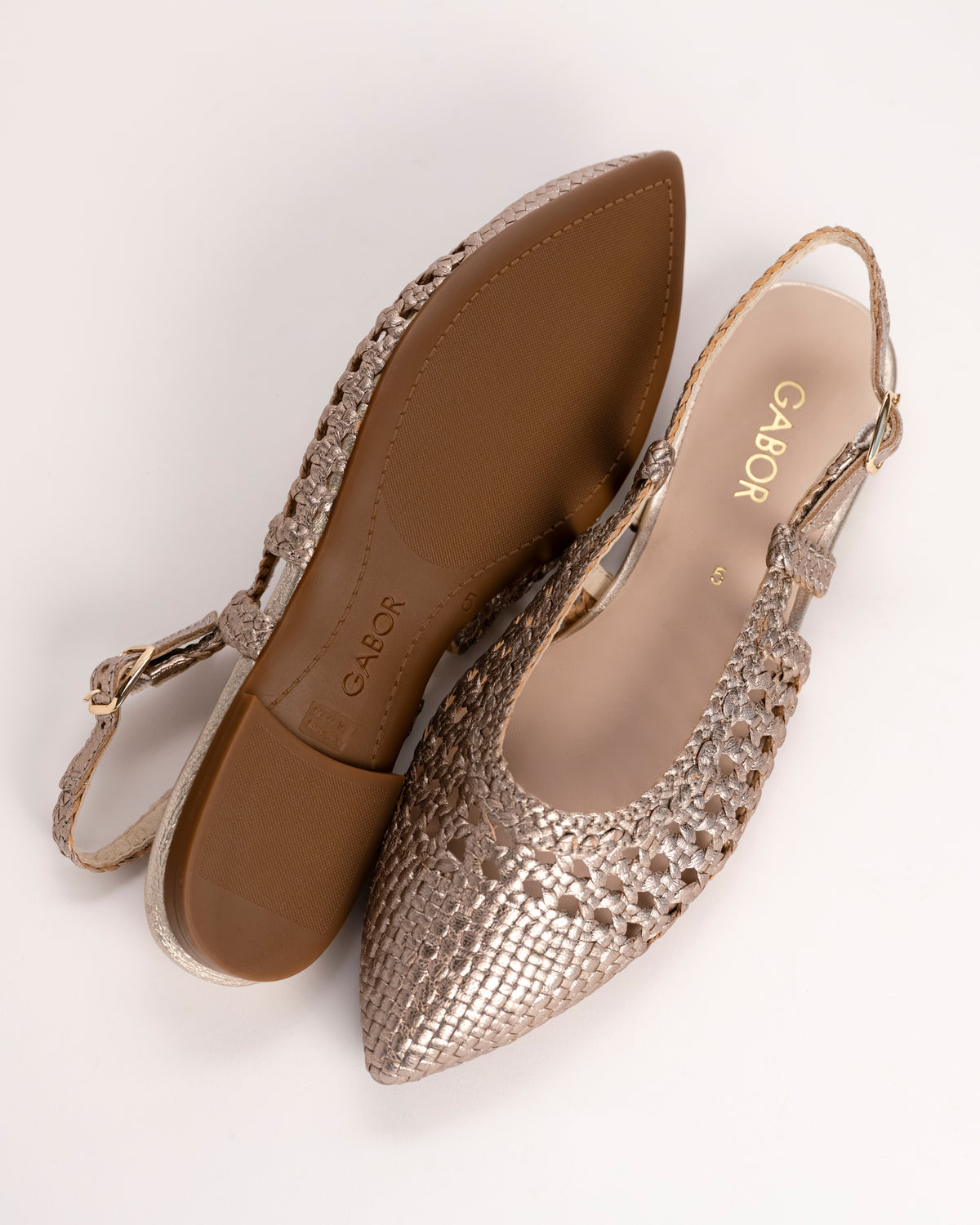 CAMILLE SLINGBACK - GOLD - LEATHER