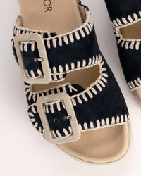 WHIPSTITCH SLIDE - NAVY - SUEDE