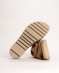 BEADED SLIDE - SAND - SUEDE