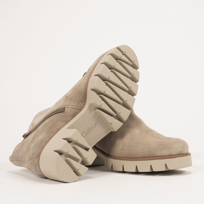 LUGGED CHELSEA - ALMOND - SUEDE