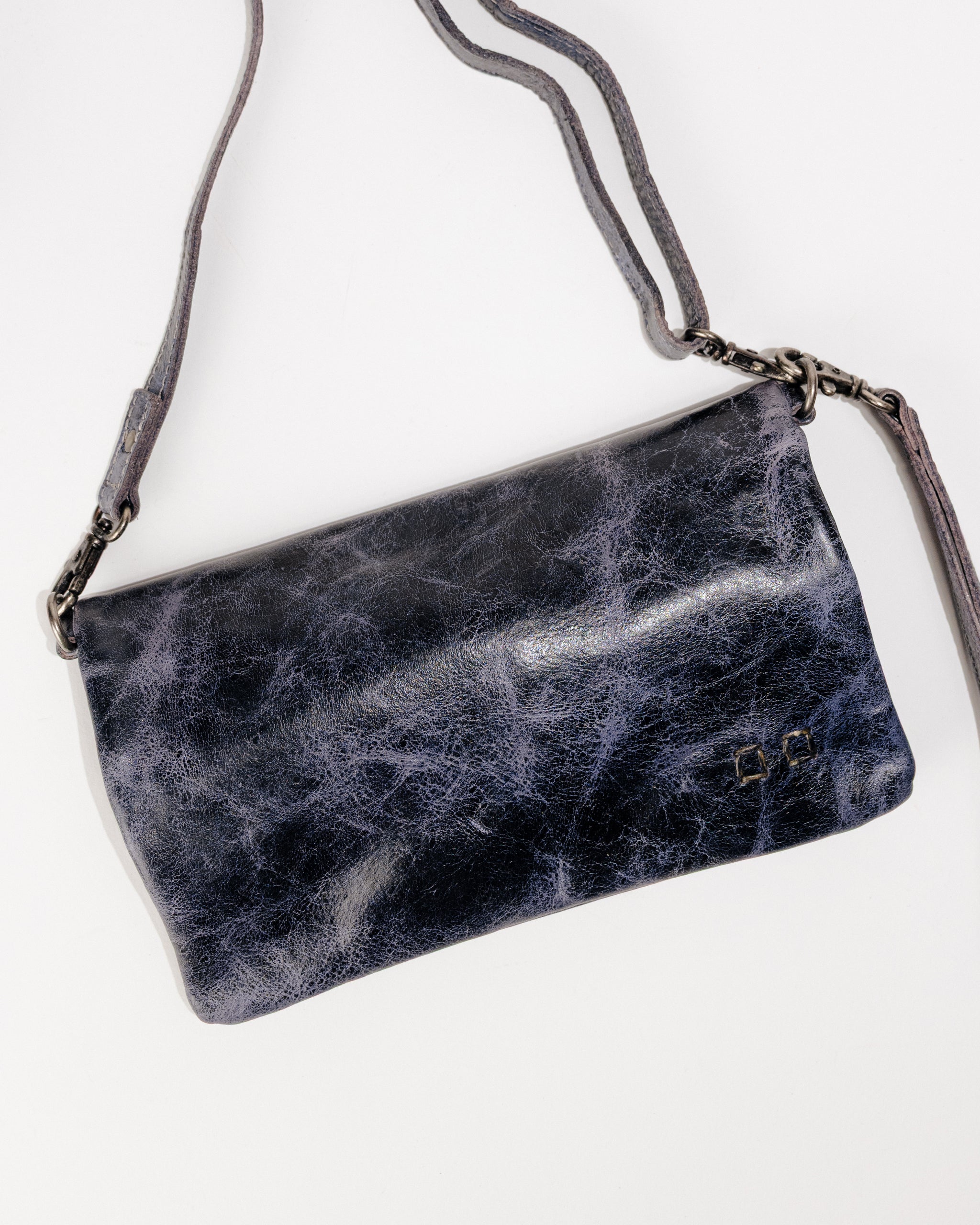 BED|STU Cadence Compact Handbag in Future Dusk Blue Leather