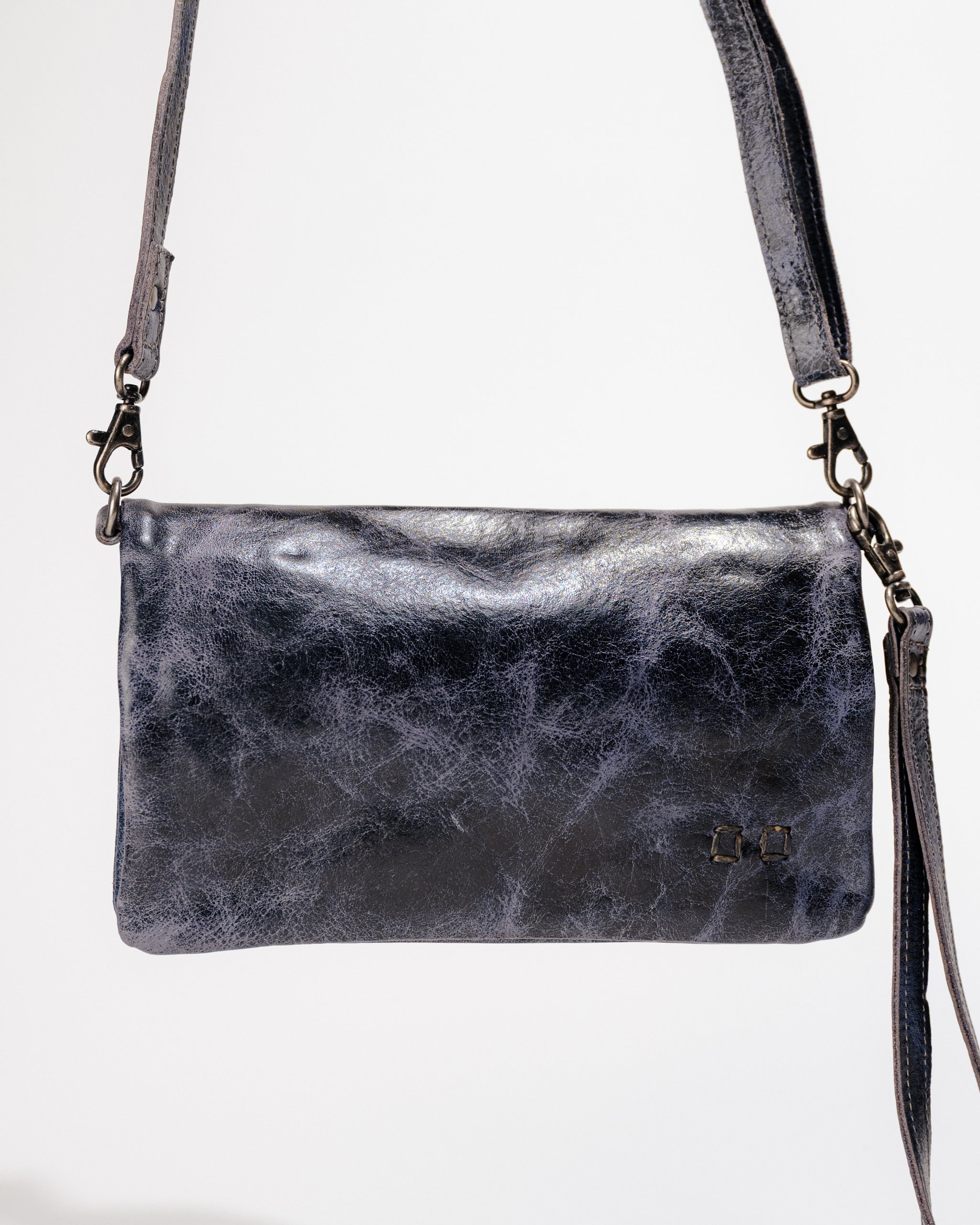 BED|STU Cadence Compact Handbag in Future Dusk Blue Leather