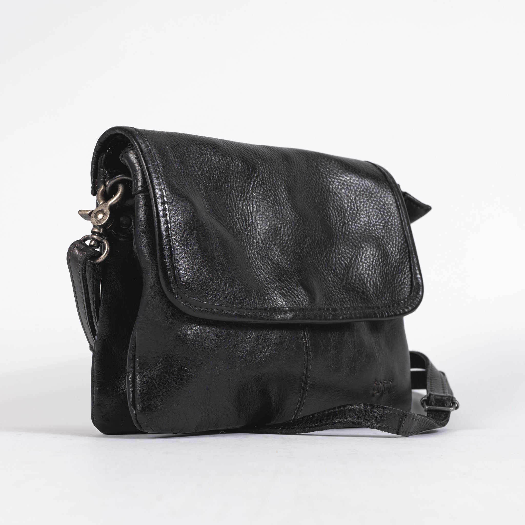 4way Bag／black leather ZIGGY - BLACK - LEATHER – Plaza Shoe Store