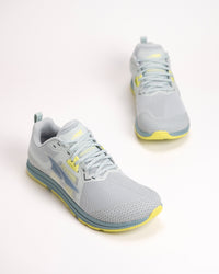 Angled view of Altra Solstice XT3 in Gray showing flexible outsole pattern