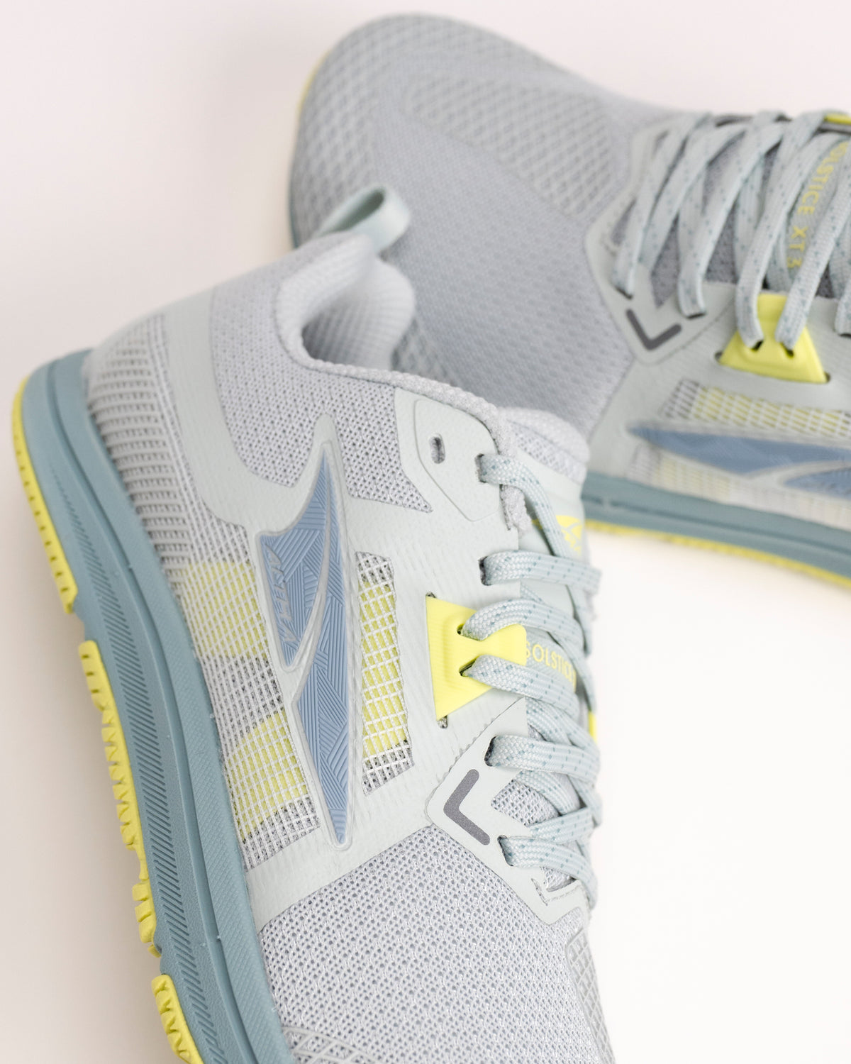 Detail view of the Altra Solstice XT3 mesh upper and lacing