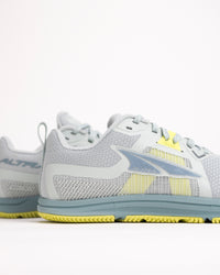 Detail of padded heel collar and FootShape fit on Altra Solstice XT3