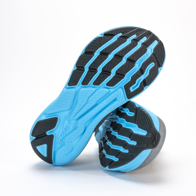 Sole of men’s Altra Experience Flow, showing durable rubber outsole for road traction.