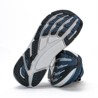 Outsole view of Altra FWD VIA, showing durable rubber tread for road grip.