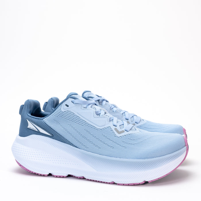 Women’s Altra FWD VIA road running shoe, showcasing lightweight engineered mesh upper and natural rocker shape.