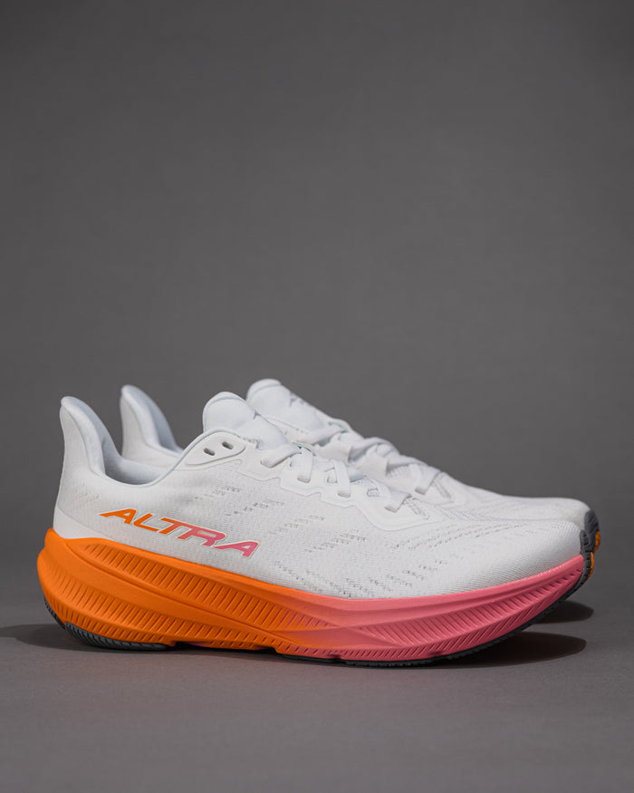 Women’s Altra Experience Flow 2 Road Running Shoe in White/Orange