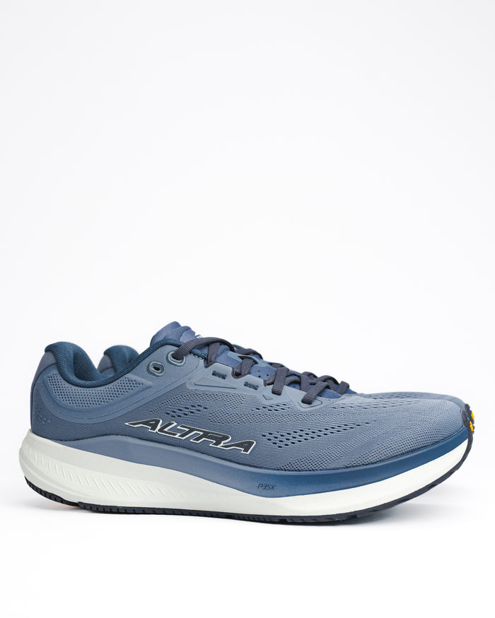 Men's Altra Torin 9 Road Running Shoe – Zero-Drop Dual-Density Daily Trainer in Flint Stone / Blue