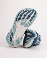 Grippy outsole tread pattern on the women’s Altra FWD VIA 2 in light blue designed for road running