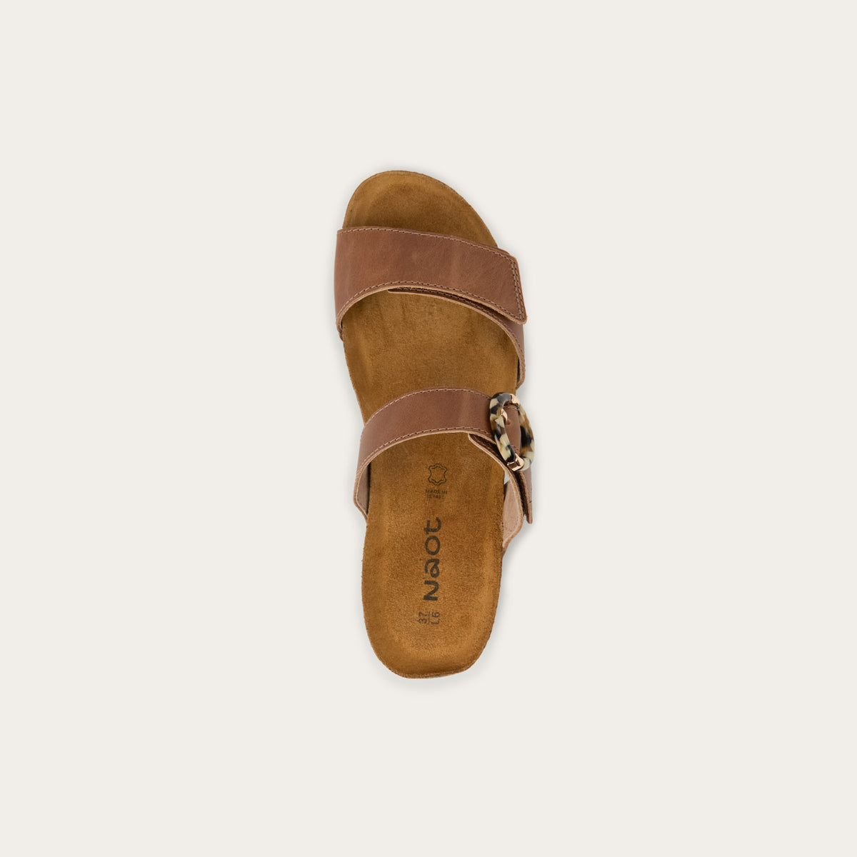 Women's Naot Anabel Wedge Slide in in Latte Leather