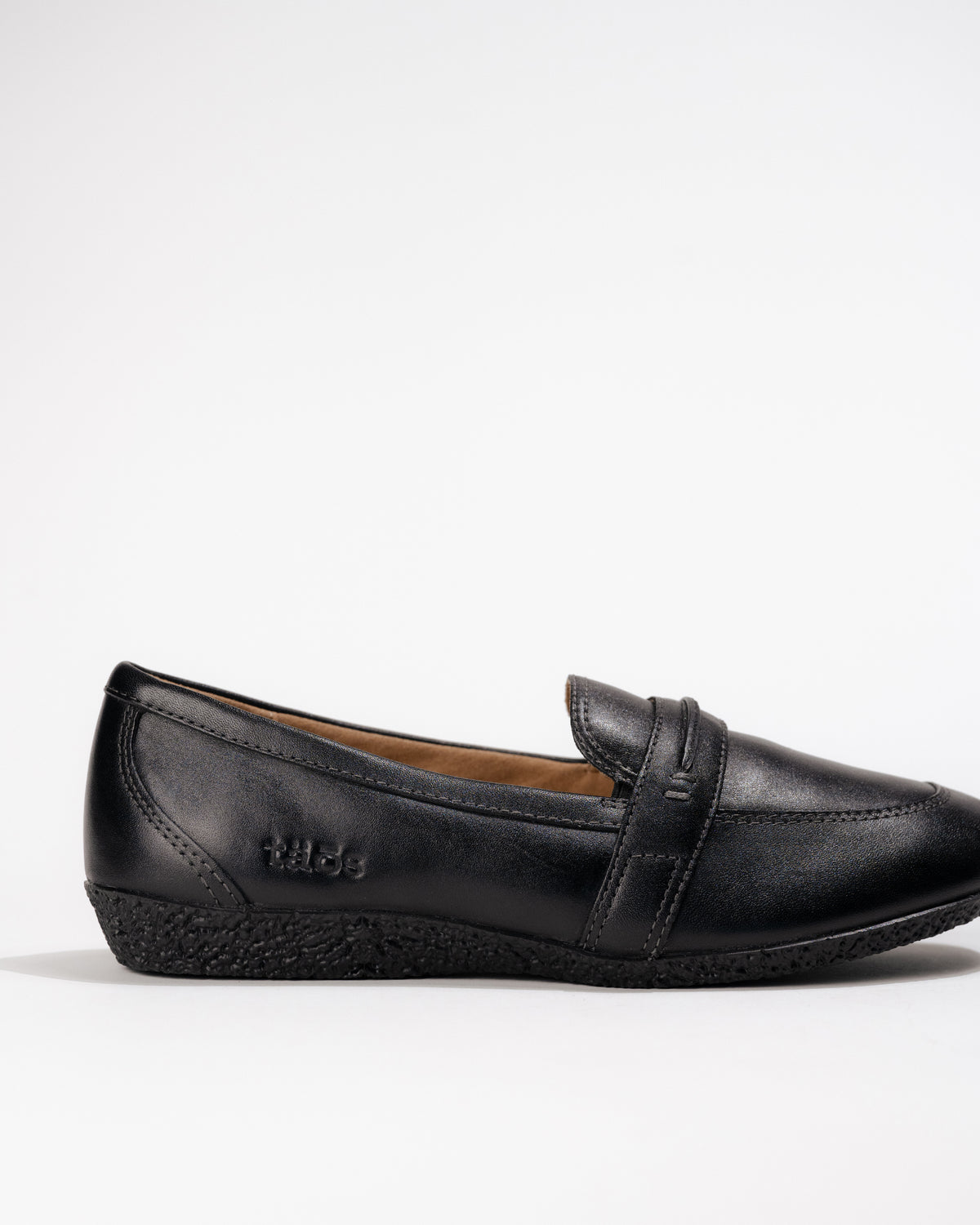 Slight wedge heel detail on the Women’s Taos Gabby Loafer – Soft Leather Slip-On in Black