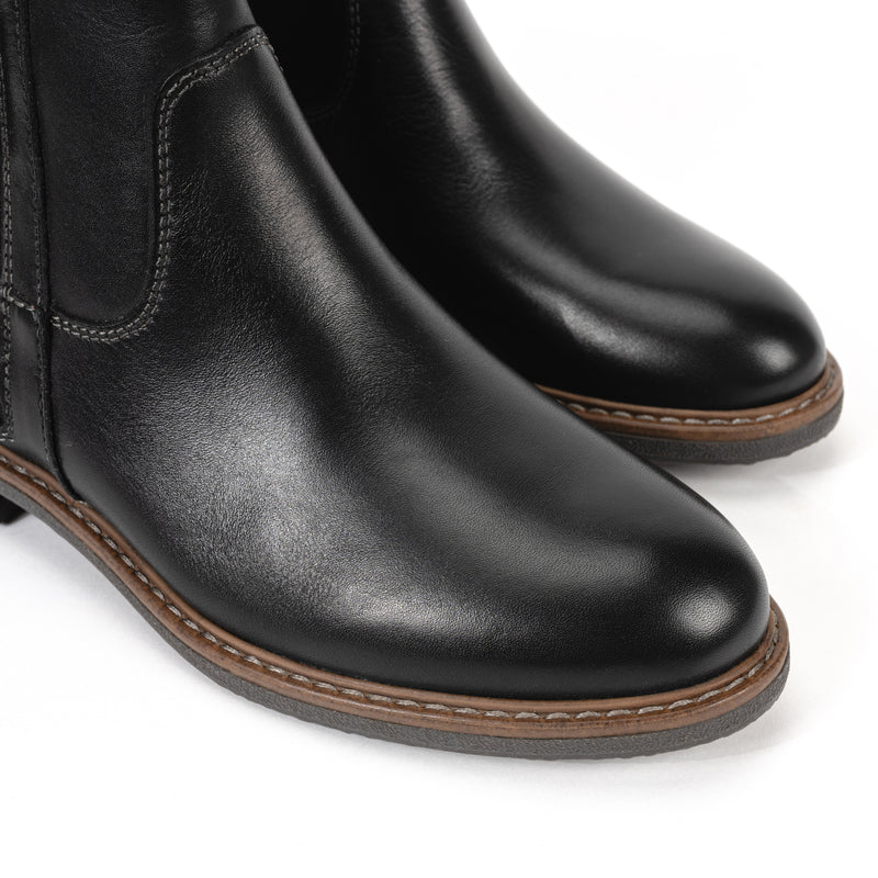 ALDAYA MID WIDE - BLACK - LEATHER