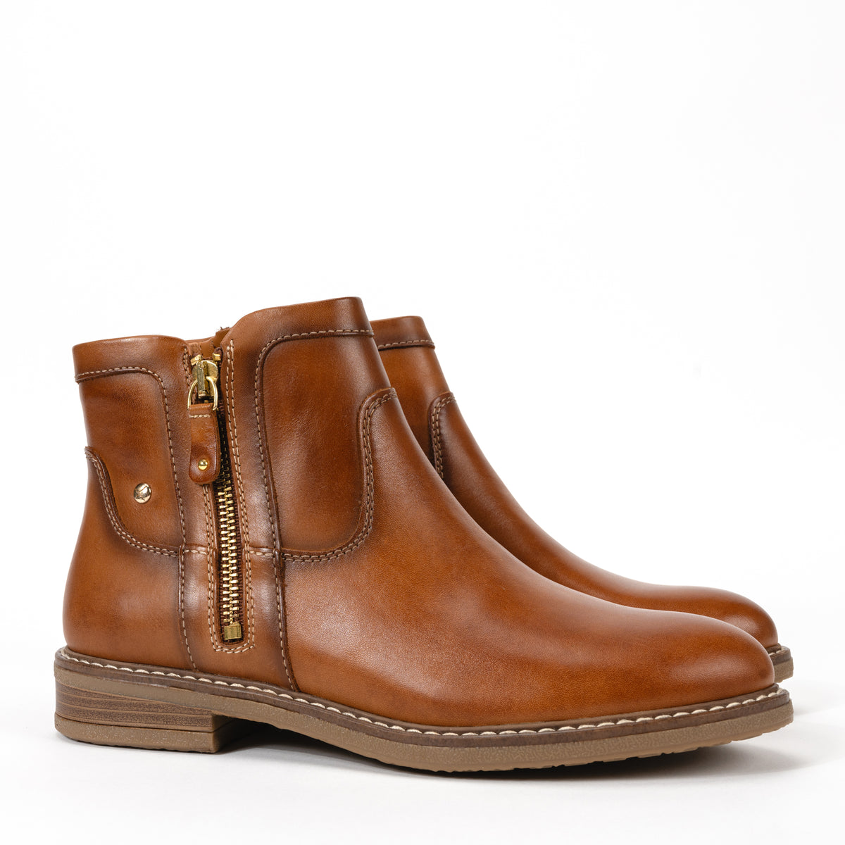 ALDAYA MID WIDE - BRANDY - LEATHER