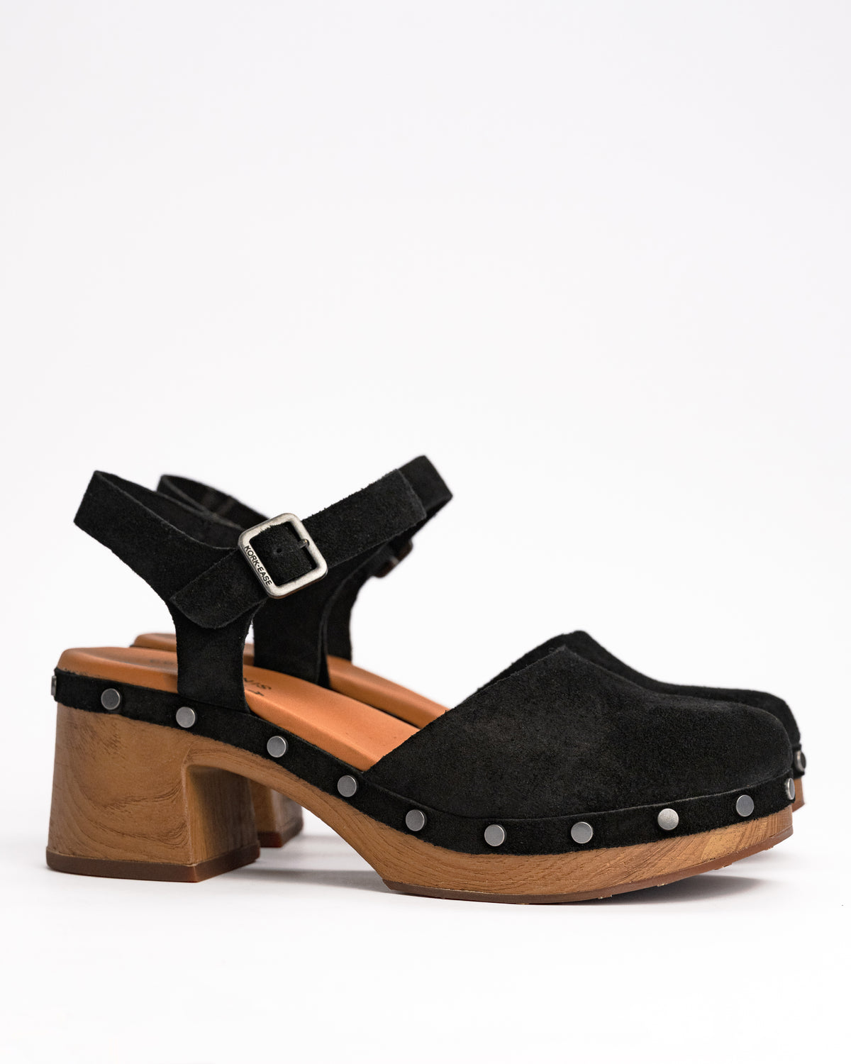 Women's Kork-Ease Tribeca Suede Platform Closed-Toe Clog in Black