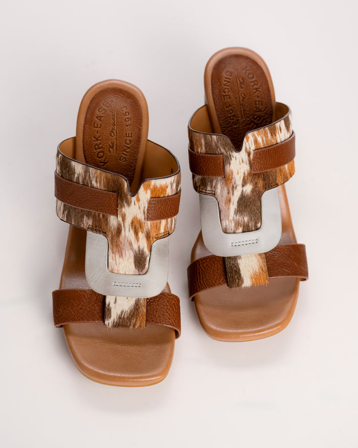 Top view of Kork-Ease Brynn showing textured calf-hair upper