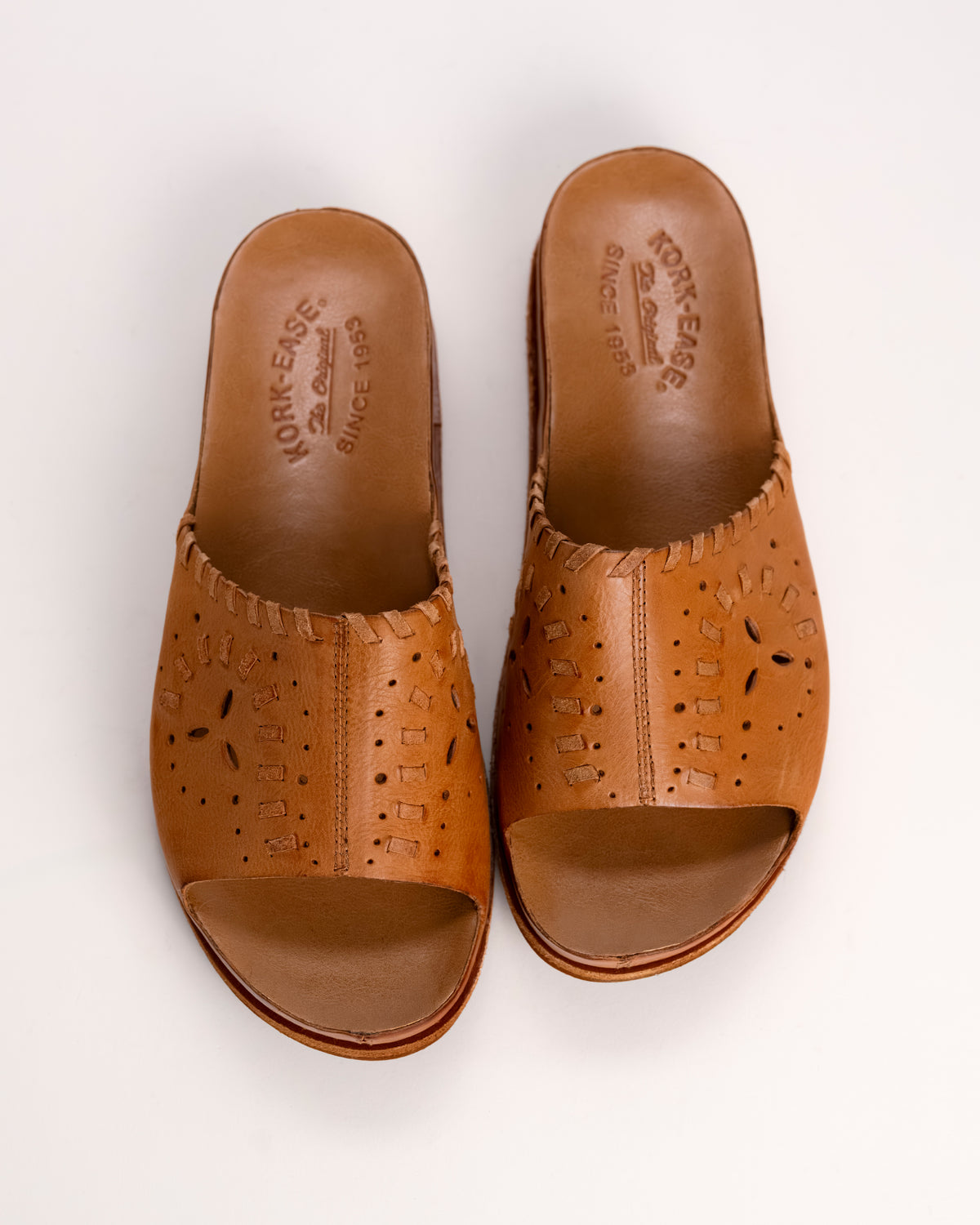 TUTSI WOVEN SLIDE - TAN - LEATHER