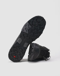 Sole of Salomon X Ultra 5 with All Terrain Contagrip® grip pattern for muddy trails