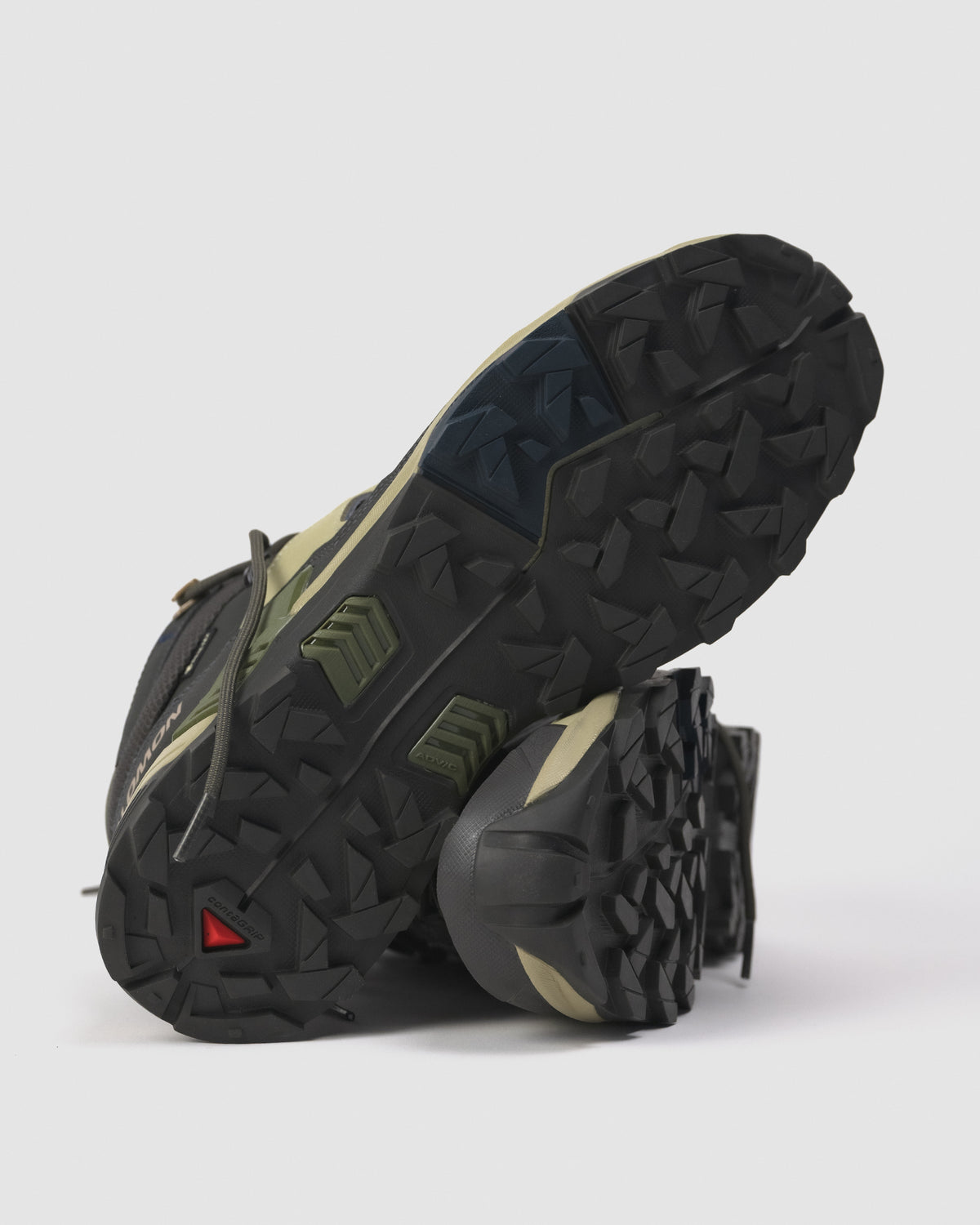 Bottom view of All Terrain Contagrip® sole with aggressive traction pattern