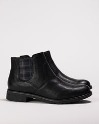 Women's Aetrex Kaylee Arch Support Chelsea Boot in Black Leather