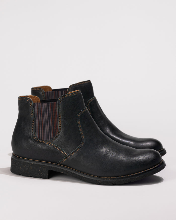 Women's Aetrex Kaylee Arch Support Chelsea Boot in Green Leather