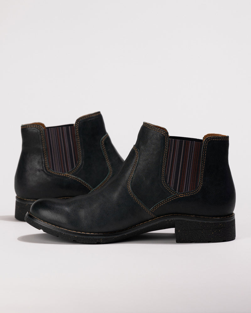 Women's Aetrex Kaylee Arch Support Chelsea Boot in Green Leather