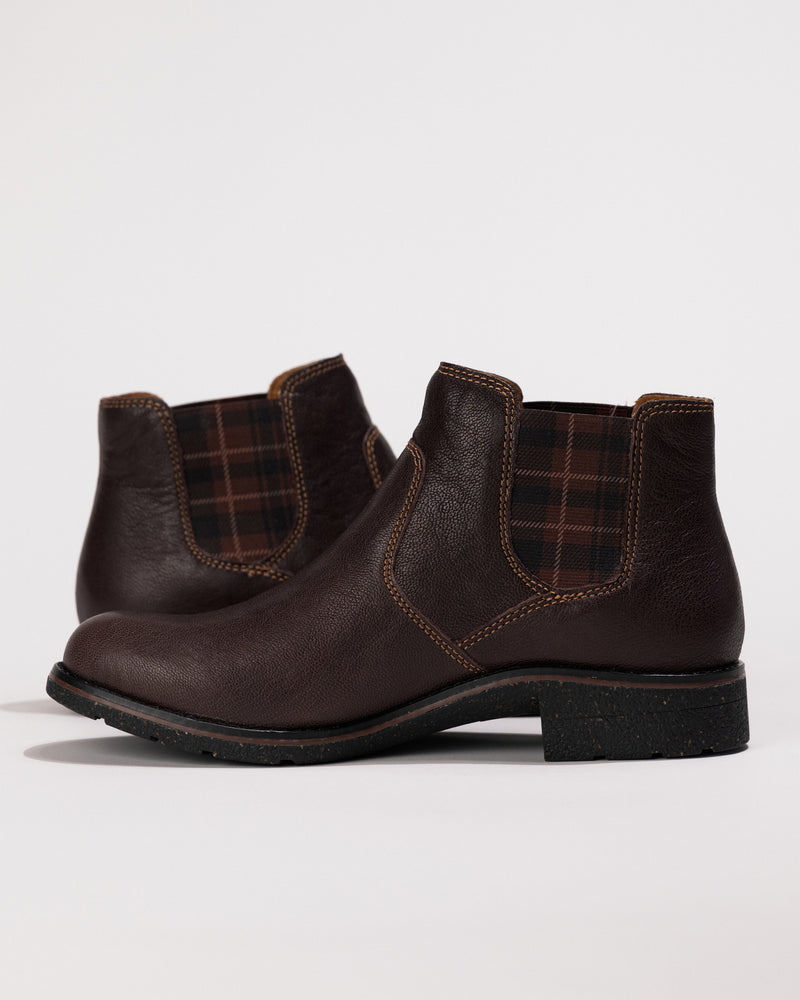 Detailed instep shot showing the twin gore panels and contoured ankle fit