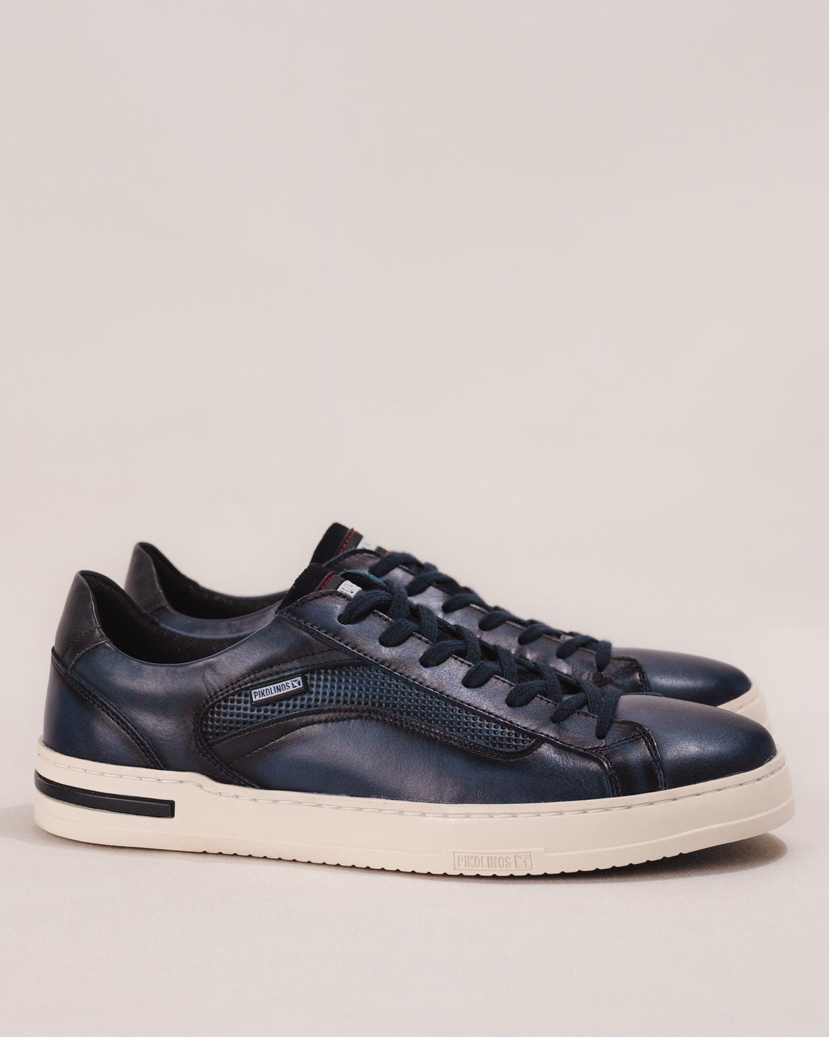 Pikolinos XATIVA Men’s Lace-Up Sneaker in Blue Calfskin Leather