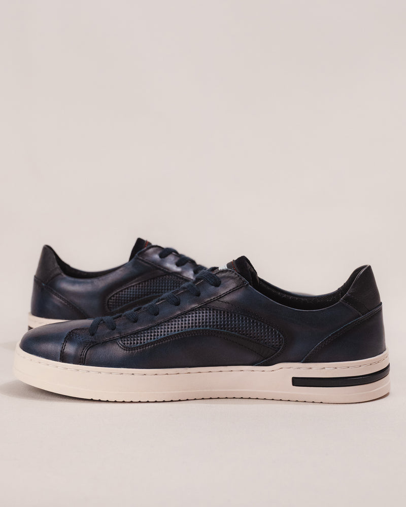 Pikolinos XATIVA Men’s Lace-Up Sneaker in Blue Calfskin Leather