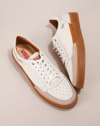 Pikolinos XATIVA Men’s Lace-Up Sneaker in Off-White Calfskin Leather