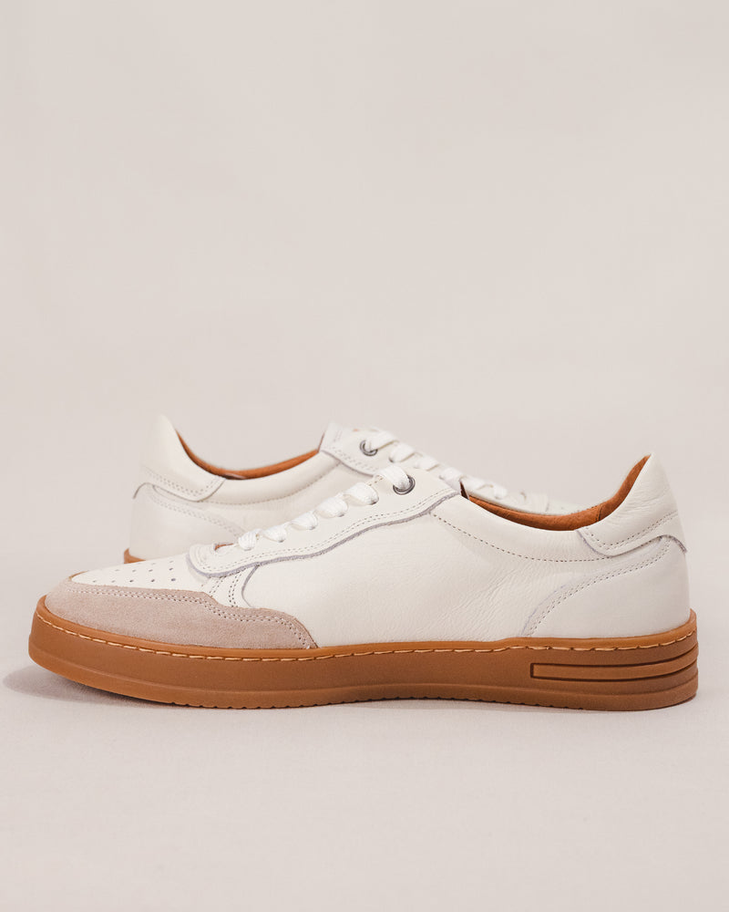 Pikolinos XATIVA Men’s Lace-Up Sneaker in Off-White Calfskin Leather