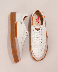 Pikolinos XATIVA Men’s Lace-Up Sneaker in Off-White Calfskin Leather