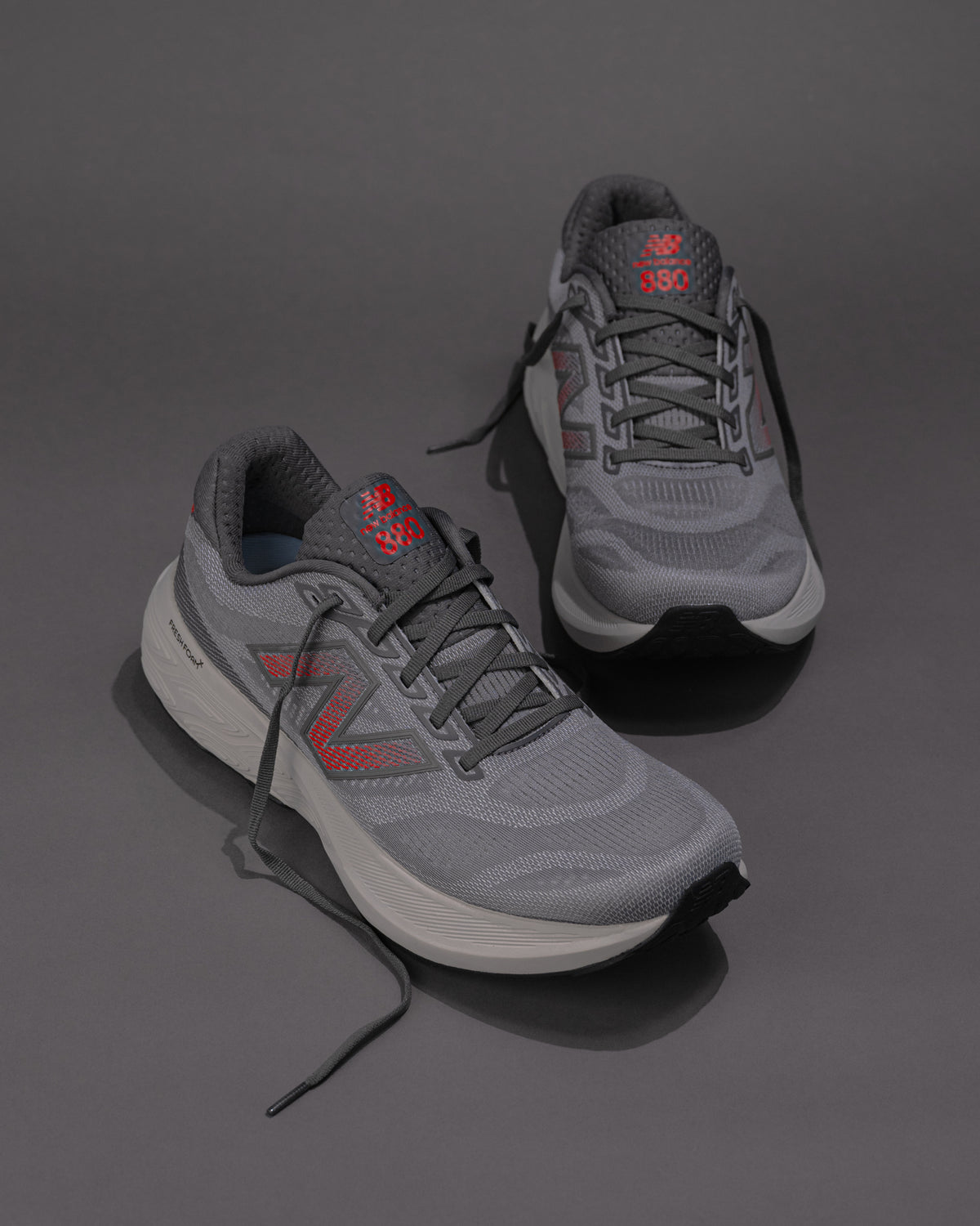 Angled image highlighting both mesh top and side midsole design