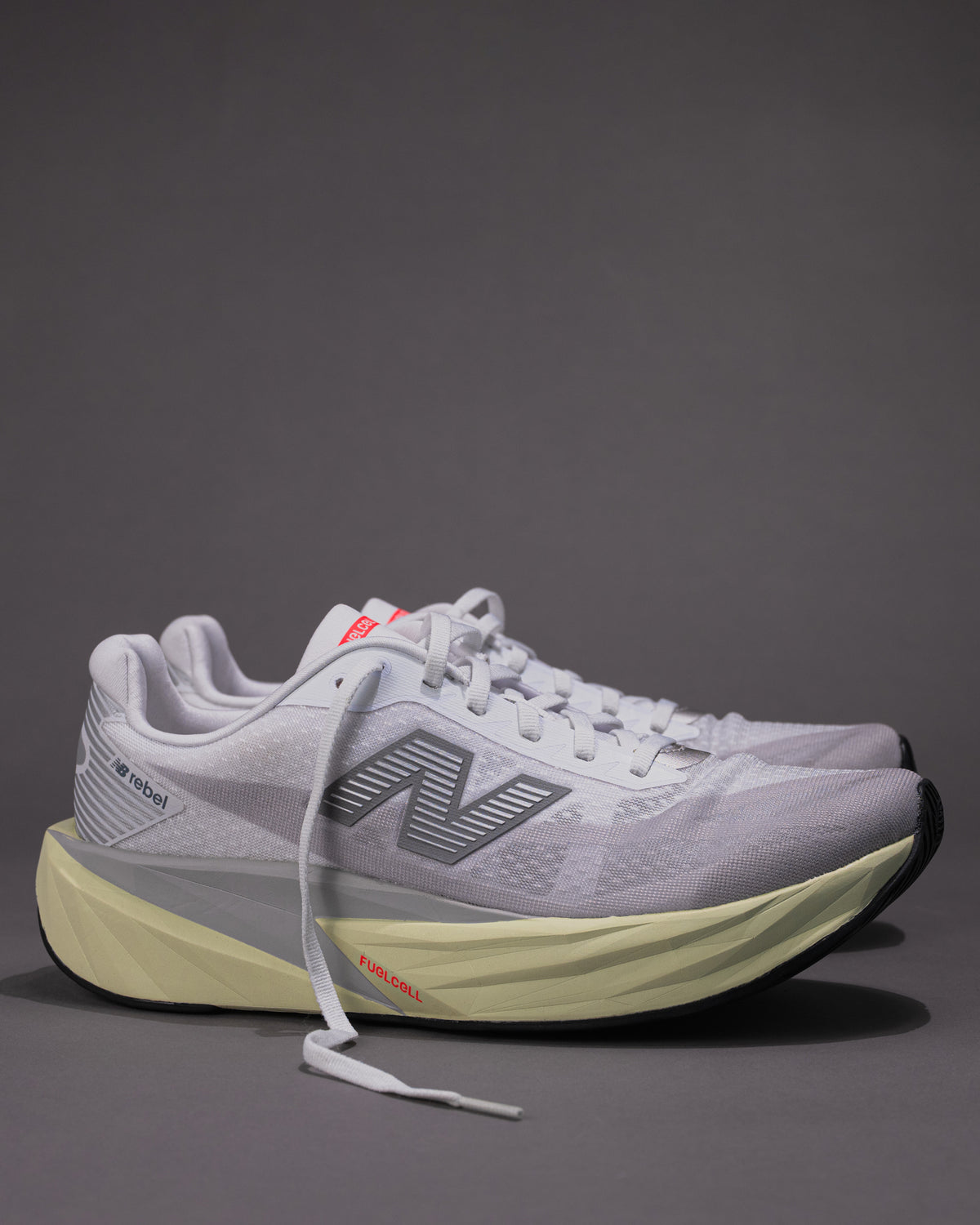 Men’s New Balance FuelCell Rebel v5 in Raincloud with Mineral and White – Lightweight Neutral Trainer