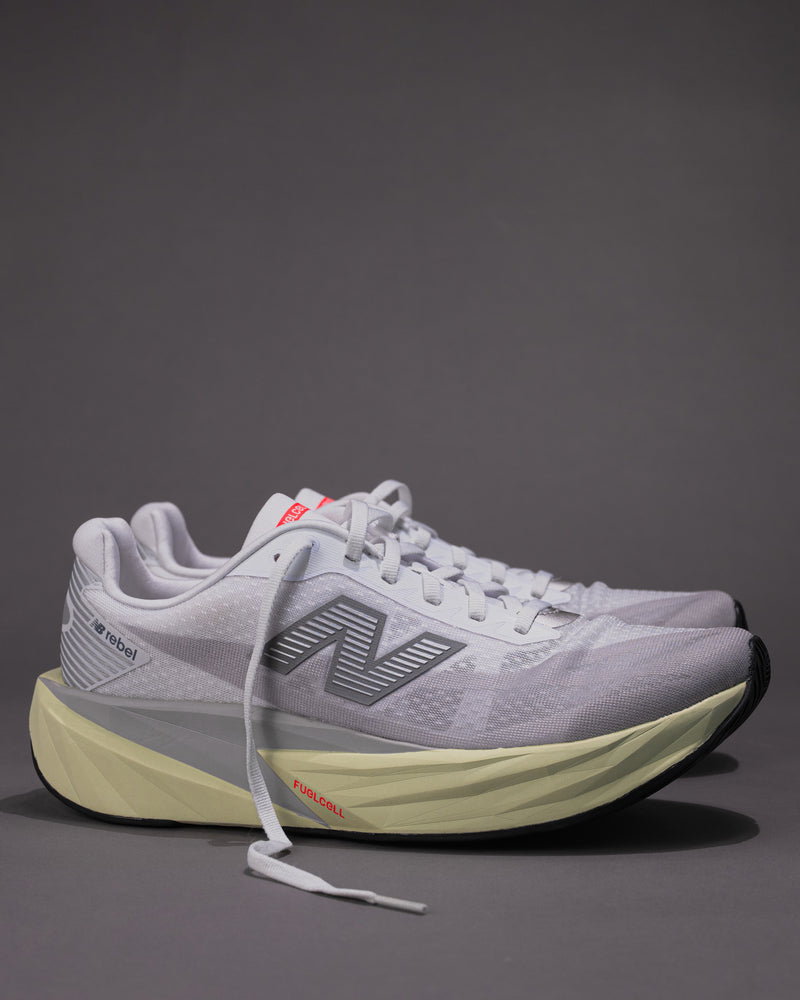 Men’s New Balance FuelCell Rebel v5 in Raincloud with Mineral and White – Lightweight Neutral Trainer