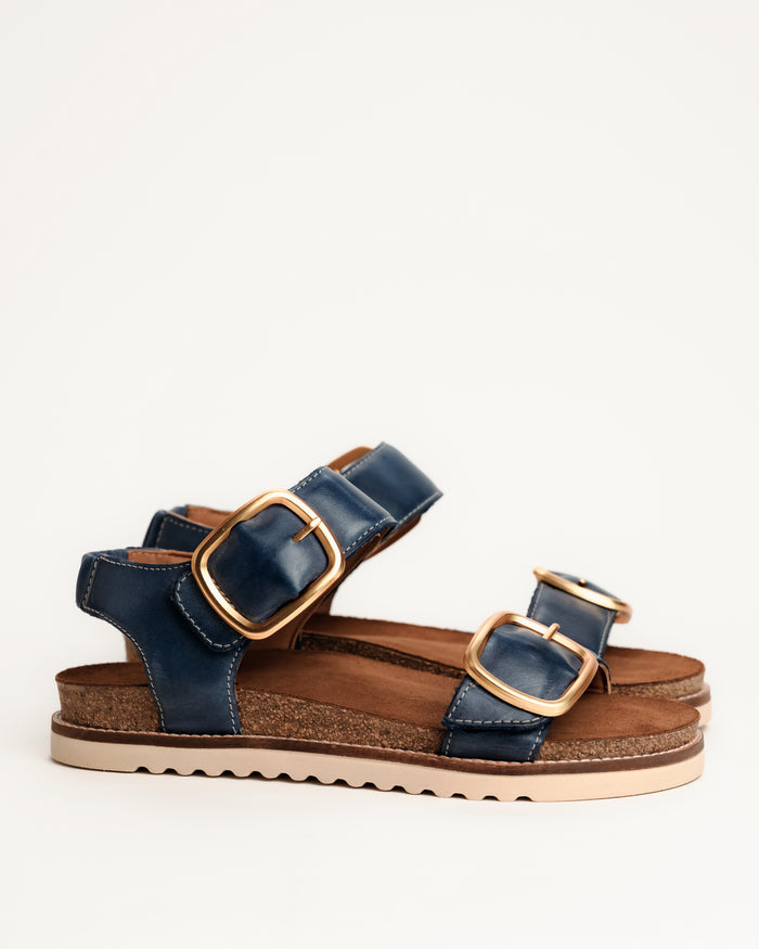 ON THE DOUBLE - NAVY - LEATHER