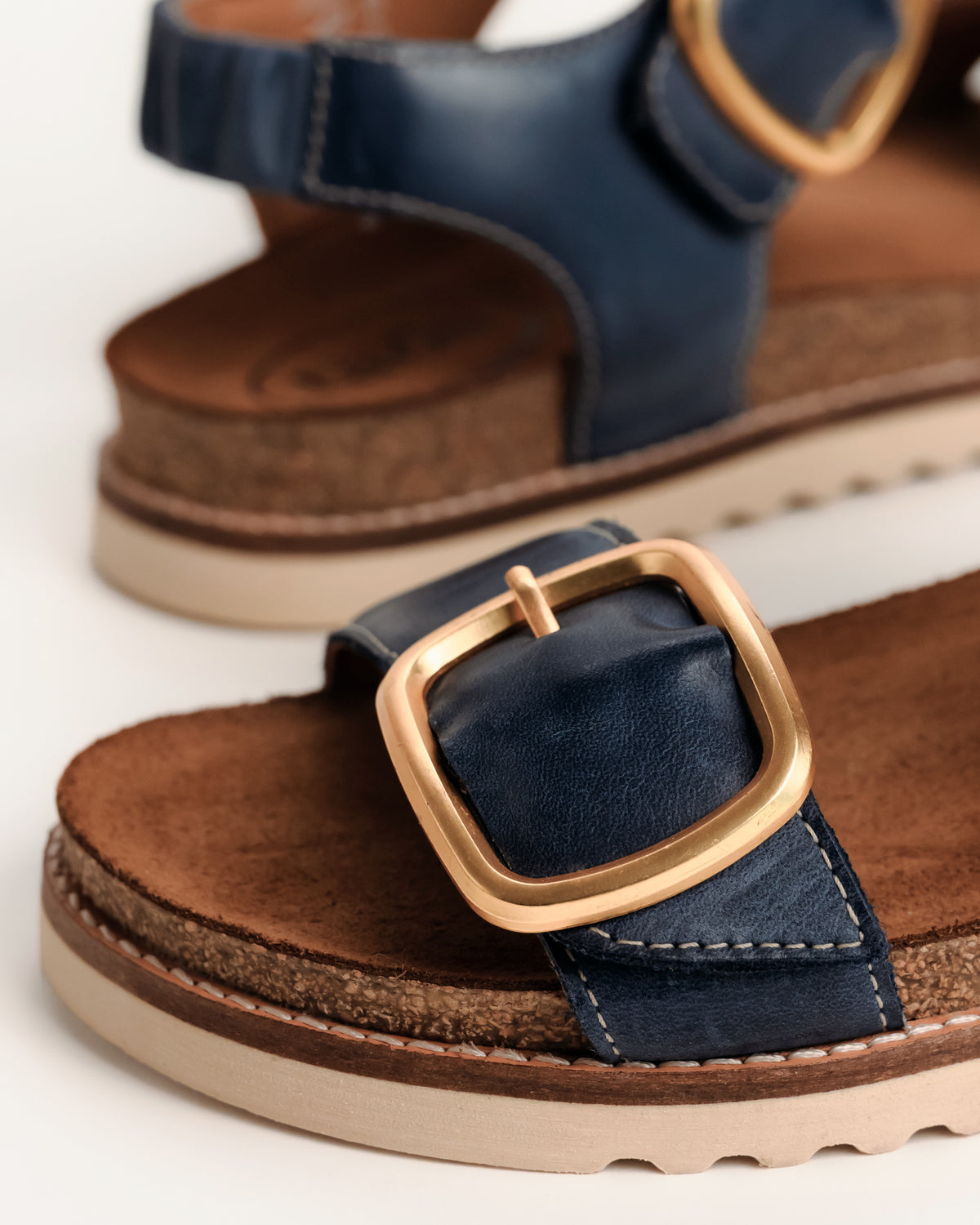 ON THE DOUBLE - NAVY - LEATHER