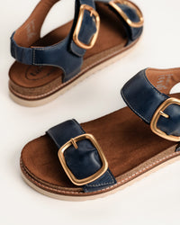 ON THE DOUBLE - NAVY - LEATHER