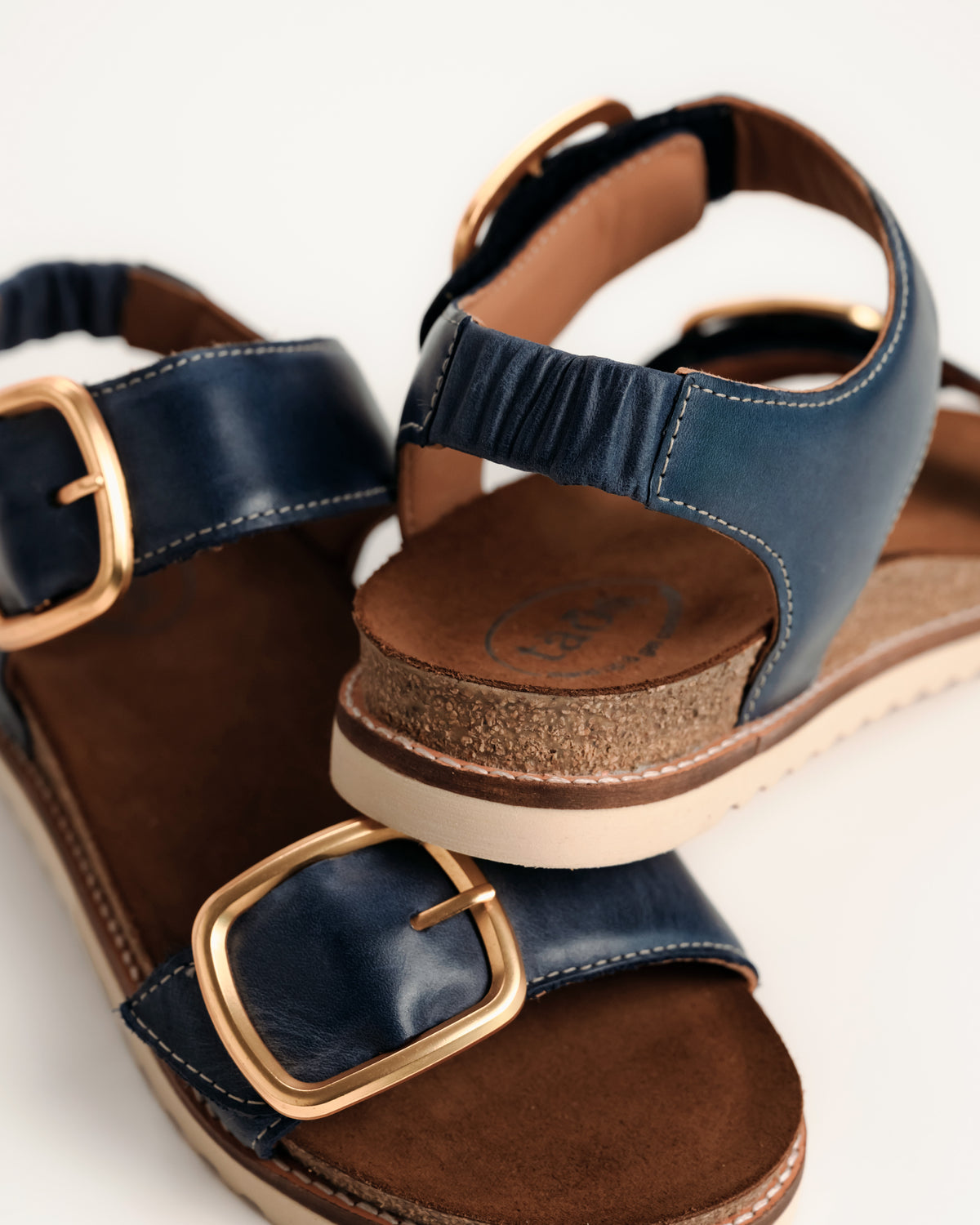 ON THE DOUBLE - NAVY - LEATHER