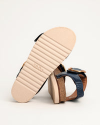 ON THE DOUBLE - NAVY - LEATHER
